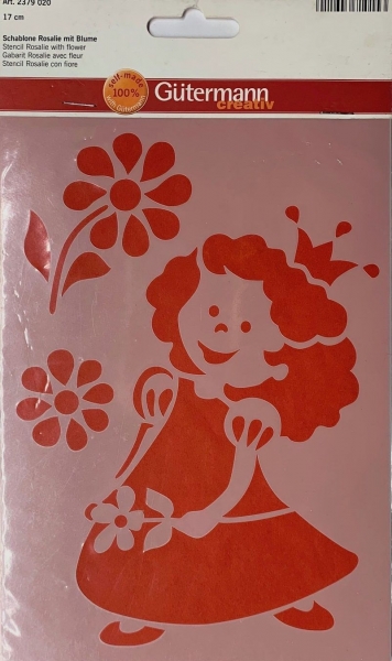 Schablone Rosalie mit Blume